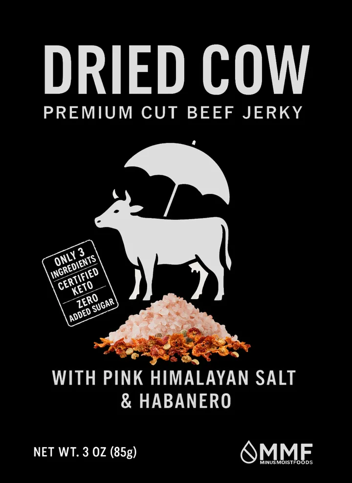 Dried Cow label: Pink Himalayan Salt and Habanero